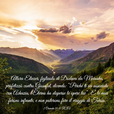 Picture 03 - 2 Cronache 20:37 RIV - Allora Eliezer, figliuolo di Dodava da Maresha, - Bible Verse Picture