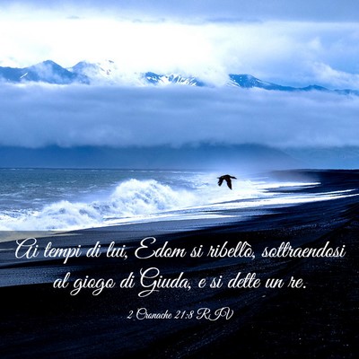 Picture 03 - 2 Cronache 21:8 RIV - Ai tempi di lui, Edom si ribellò, sottraendosi - Bible Verse Picture