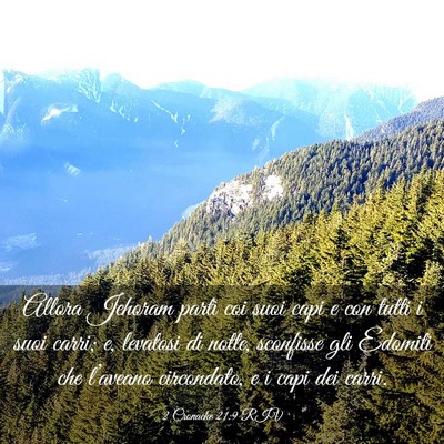 Picture 03 - 2 Cronache 21:9 RIV - Allora Jehoram partì coi suoi capi e con tutti i - Bible Verse Picture