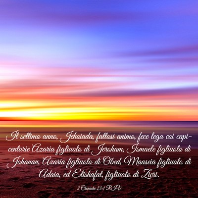 Picture 03 - 2 Cronache 23:1 RIV - Il settimo anno, Jehoiada, fattosi animo, fece - Bible Verse Picture