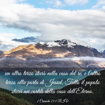 Picture 03 - 2 Cronache 23:5 RIV - un altro terzo starà nella casa del re, e - Bible Verse Picture
