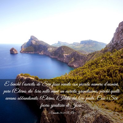 Picture 03 - 2 Cronache 24:24 RIV - E benché l’esercito de’ Siri fosse venuto - Bible Verse Picture