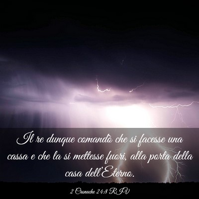 Picture 03 - 2 Cronache 24:8 RIV - Il re dunque comandò che si facesse una cassa e - Bible Verse Picture