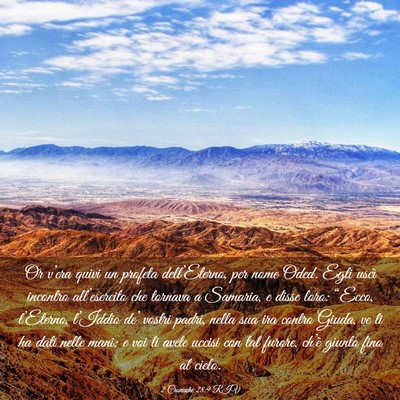 Picture 03 - 2 Cronache 28:9 RIV - Or v’era quivi un profeta dell’Eterno, per - Bible Verse Picture