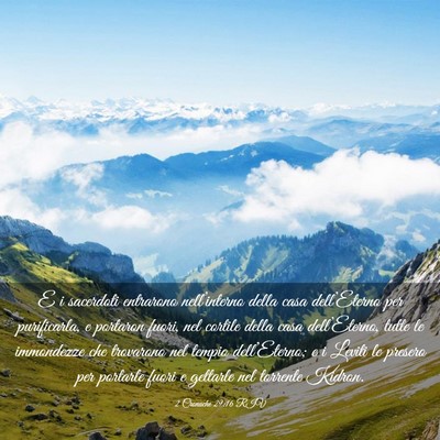 Picture 03 - 2 Cronache 29:16 RIV - E i sacerdoti entrarono nell’interno della casa - Bible Verse Picture