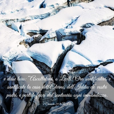 Picture 03 - 2 Cronache 29:5 RIV - e disse loro: “Ascoltatemi, o Leviti! Ora - Bible Verse Picture