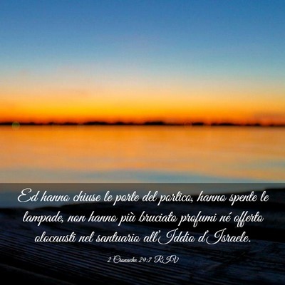 Picture 03 - 2 Cronache 29:7 RIV - Ed hanno chiuse le porte del portico, hanno - Bible Verse Picture