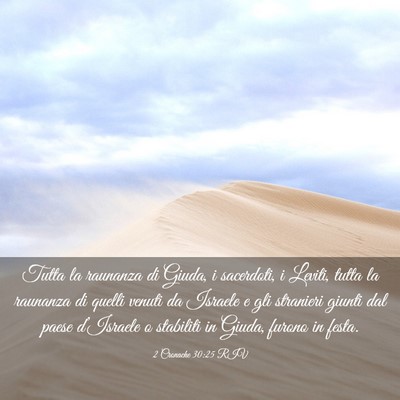 Picture 03 - 2 Cronache 30:25 RIV - Tutta la raunanza di Giuda, i sacerdoti, i - Bible Verse Picture