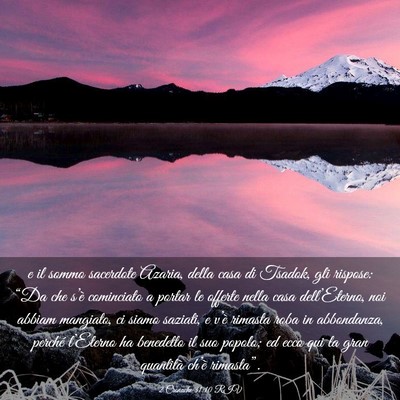 Picture 03 - 2 Cronache 31:10 RIV - e il sommo sacerdote Azaria, della casa di - Bible Verse Picture