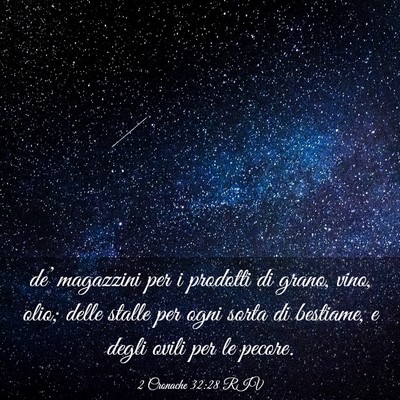 Picture 03 - 2 Cronache 32:28 RIV - de’ magazzini per i prodotti di grano, vino, - Bible Verse Picture
