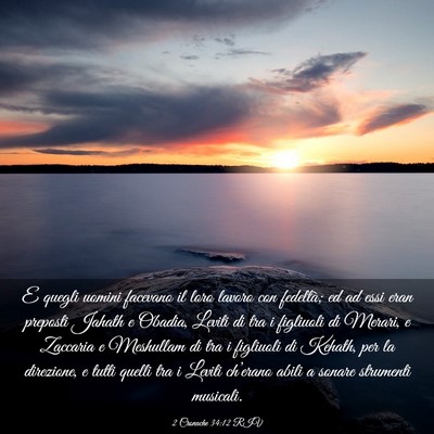Picture 03 - 2 Cronache 34:12 RIV - E quegli uomini facevano il loro lavoro con - Bible Verse Picture