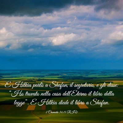 Picture 03 - 2 Cronache 34:15 RIV - E Hilkia parlò a Shafan, il segretario, e gli - Bible Verse Picture
