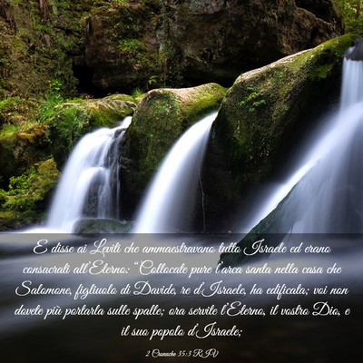 Picture 03 - 2 Cronache 35:3 RIV - E disse ai Leviti che ammaestravano tutto Israele - Bible Verse Picture