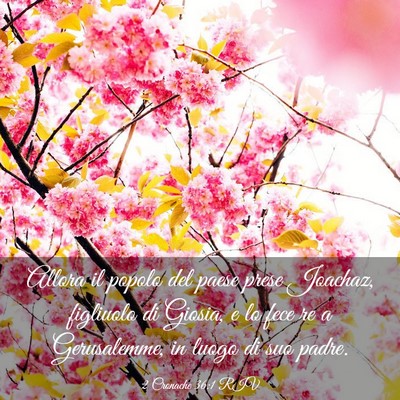 Picture 03 - 2 Cronache 36:1 RIV - Allora il popolo del paese prese Joachaz, - Bible Verse Picture