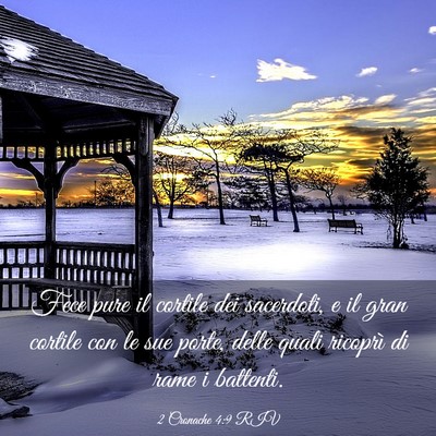 Picture 03 - 2 Cronache 4:9 RIV - Fece pure il cortile dei sacerdoti, e il gran - Bible Verse Picture