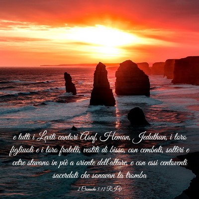 Picture 03 - 2 Cronache 5:12 RIV - e tutti i Leviti cantori Asaf, Heman, Jeduthun, i - Bible Verse Picture