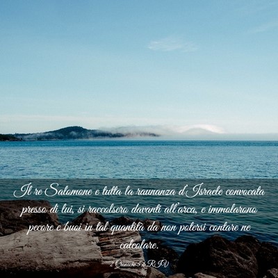 Picture 03 - 2 Cronache 5:6 RIV - Il re Salomone e tutta la raunanza d’Israele - Bible Verse Picture
