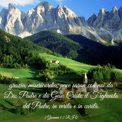 Picture 03 - 2 Giovanni 1:3 RIV - grazia, misericordia, pace saran con noi da Dio - Bible Verse Picture