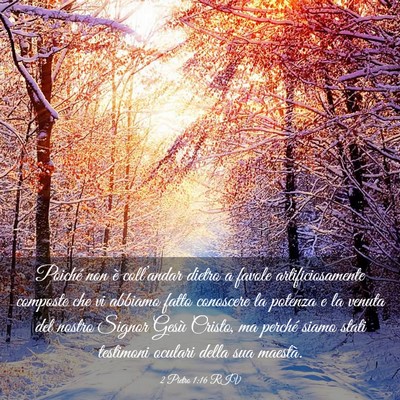 Picture 03 - 2 Pietro 1:16 RIV - Poiché non è coll’andar dietro a favole - Bible Verse Picture