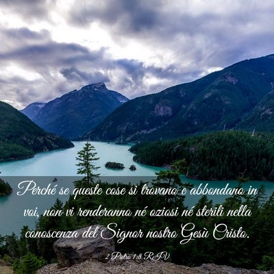 Picture 03 - 2 Pietro 1:8 RIV - Perché se queste cose si trovano e abbondano in - Bible Verse Picture