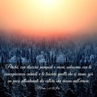 Picture 03 - 2 Pietro 2:18 RIV - Perché, con discorsi pomposi e vacui, adescano - Bible Verse Picture
