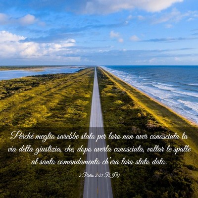 Picture 03 - 2 Pietro 2:21 RIV - Perché meglio sarebbe stato per loro non aver - Bible Verse Picture