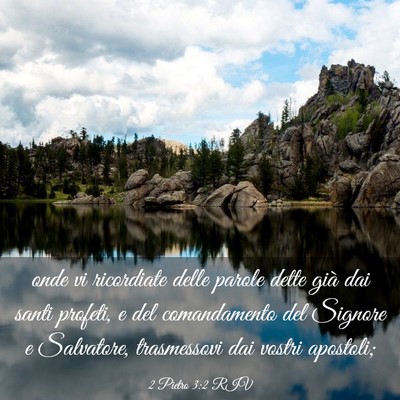 Picture 03 - 2 Pietro 3:2 RIV - onde vi ricordiate delle parole dette già dai - Bible Verse Picture