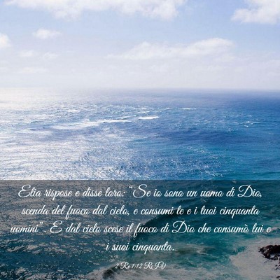 Picture 03 - 2 Re 1:12 RIV - Elia rispose e disse loro: “Se io sono un uomo - Bible Verse Picture