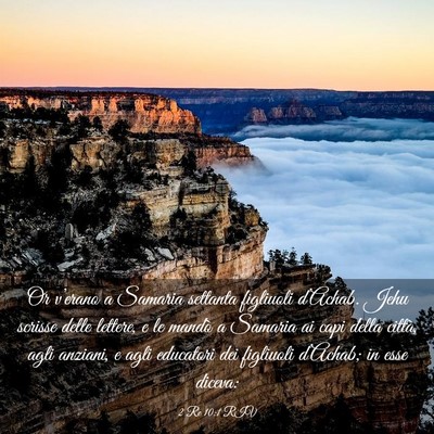 Picture 03 - 2 Re 10:1 RIV - Or v’erano a Samaria settanta figliuoli - Bible Verse Picture