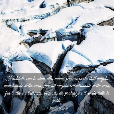 Picture 03 - 2 Re 11:11 RIV - I soldati, con le armi alla mano, presero posto - Bible Verse Picture