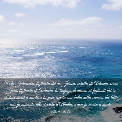 Picture 03 - 2 Re 11:2 RIV - Ma Jehosceba, figliuola del re Joram, sorella di - Bible Verse Picture