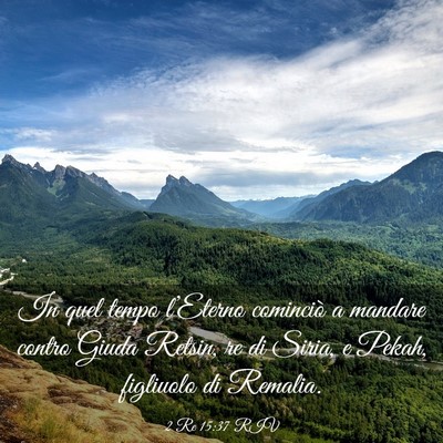 Picture 03 - 2 Re 15:37 RIV - In quel tempo l’Eterno cominciò a mandare - Bible Verse Picture