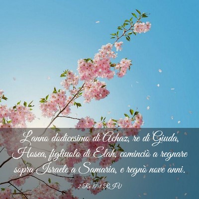 Picture 03 - 2 Re 17:1 RIV - L’anno dodicesimo di Achaz, re di Giuda, Hosea, - Bible Verse Picture