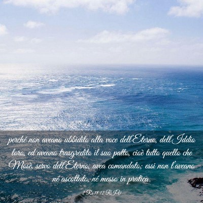 Picture 03 - 2 Re 18:12 RIV - perché non aveano ubbidito alla voce - Bible Verse Picture