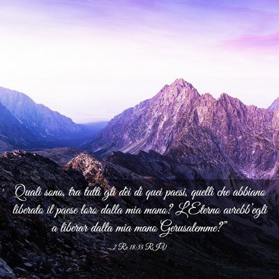 Picture 03 - 2 Re 18:35 RIV - Quali sono, tra tutti gli dèi di quei paesi, - Bible Verse Picture