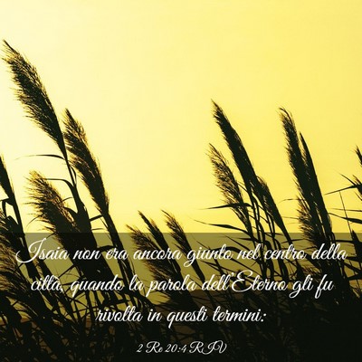 Picture 03 - 2 Re 20:4 RIV - Isaia non era ancora giunto nel centro della - Bible Verse Picture