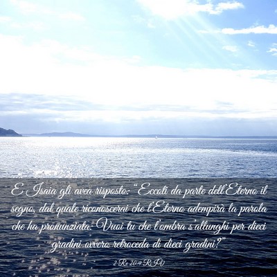 Picture 03 - 2 Re 20:9 RIV - E Isaia gli avea risposto: “Eccoti da parte - Bible Verse Picture