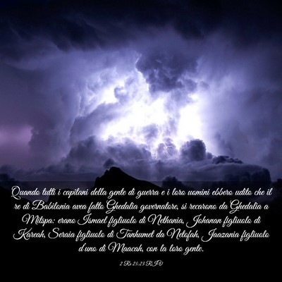 Picture 03 - 2 Re 25:23 RIV - Quando tutti i capitani della gente di guerra e i - Bible Verse Picture
