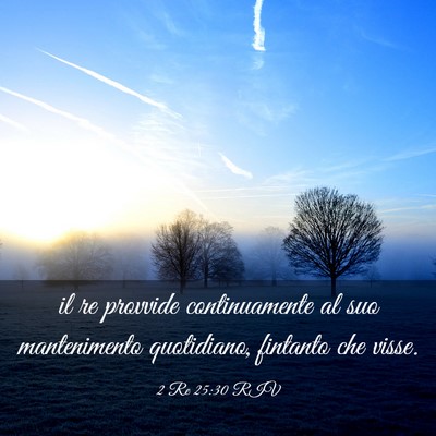 Picture 03 - 2 Re 25:30 RIV - il re provvide continuamente al suo mantenimento - Bible Verse Picture