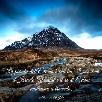 Picture 03 - 2 Re 3:12 RIV - “La parola dell’Eterno è con lui”. Così - Bible Verse Picture