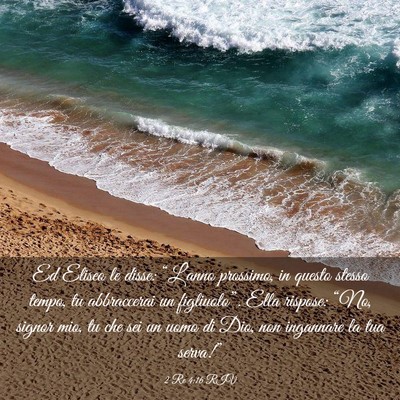 Picture 03 - 2 Re 4:16 RIV - Ed Eliseo le disse: “L’anno prossimo, in - Bible Verse Picture