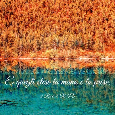 Picture 03 - 2 Re 6:7 RIV - E quegli stese la mano e lo - Bible Verse Picture