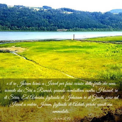 Picture 03 - 2 Re 8:29 RIV - e il re Joram tornò a Izreel per farsi curare - Bible Verse Picture
