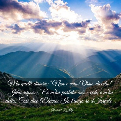 Picture 03 - 2 Re 9:12 RIV - Ma quelli dissero: “Non e vero! Orsù, - Bible Verse Picture