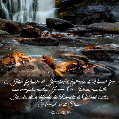 Picture 03 - 2 Re 9:14 RIV - E Jehu, figliuolo di Jehoshafat, figliuolo di - Bible Verse Picture