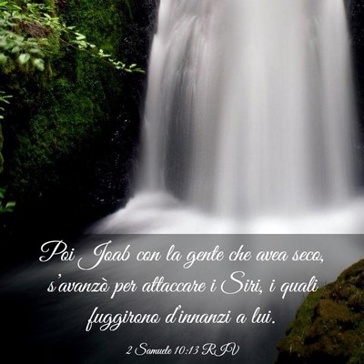 Picture 03 - 2 Samuele 10:13 RIV - Poi Joab con la gente che avea seco, s’avanzò - Bible Verse Picture