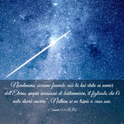 Picture 03 - 2 Samuele 12:14 RIV - Nondimeno, siccome facendo così tu hai data ai - Bible Verse Picture