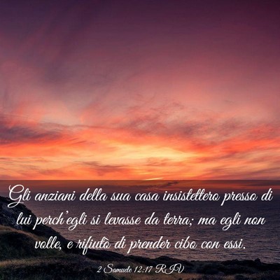 Picture 03 - 2 Samuele 12:17 RIV - Gli anziani della sua casa insistettero presso di - Bible Verse Picture