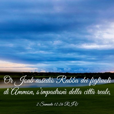 Picture 03 - 2 Samuele 12:26 RIV - Or Joab assediò Rabba dei figliuoli di Ammon, - Bible Verse Picture