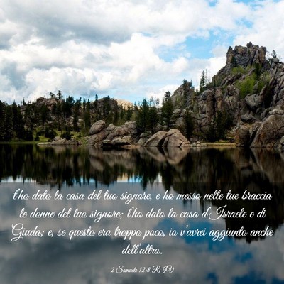 Picture 03 - 2 Samuele 12:8 RIV - t’ho dato la casa del tuo signore, e ho messo - Bible Verse Picture